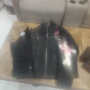 13de Marzo Kuromi Bear Denim Down Jacket size M new oversized